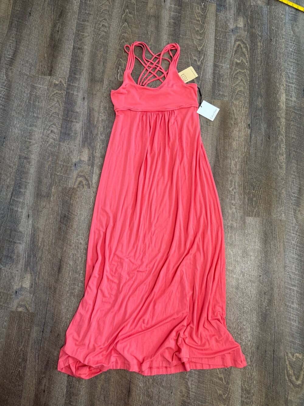 Womens Calvin Klein Maxi Dress, Pink Tall Girl friendly NWT MSRP $88.00